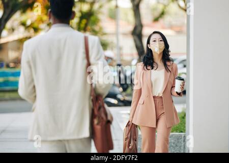Businesswoman going to work Stock Photo