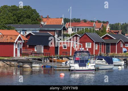 geography/travel, Sweden, Småland, Kalmar, wooden house at sea in the old town of Kalmar, Kalmar laen, Additional-Rights-Clearance-Info-Not-Available Stock Photo