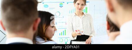 Pretty female in office Stock Photo
