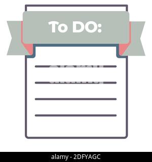 To do list, empty piece of paper with lines vector Stock Vector