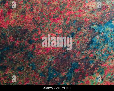 Abstract Corroded Colorful Rusty Metal Surface Background Stock Photo