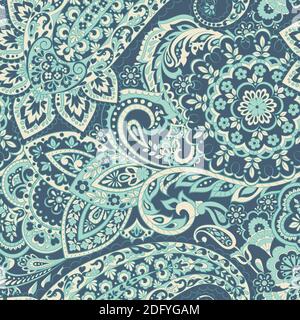 Paisley seamless indian pattern. Ethnic vector background Stock Vector