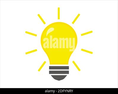 Lamp line icon on white Stock Vector