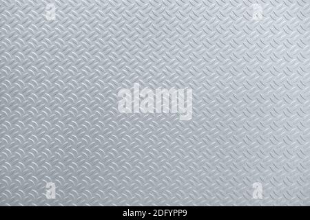 Industrial, silver-colored checker plate with abstract pattern Stock Photo