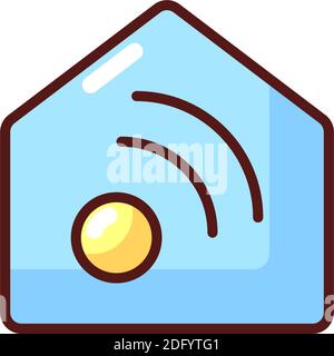 Smart home app RGB color icon Stock Vector