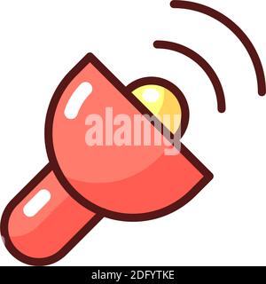 Lantern app RGB color icon Stock Vector