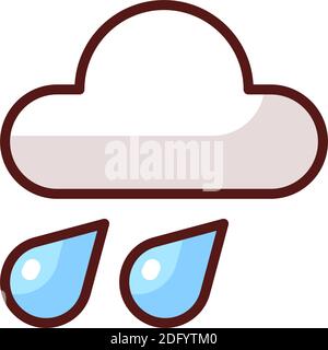 Weather forecast app RGB color icon Stock Vector