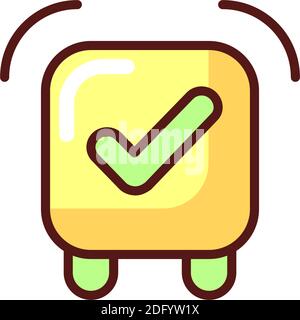 Alarm clock app RGB color icon Stock Vector