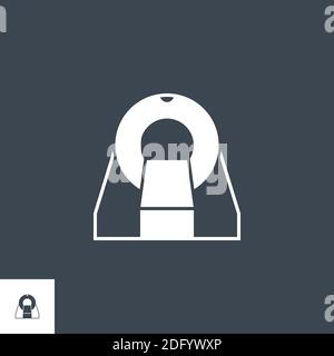 MRI related vector glyph icon. Stock Vector