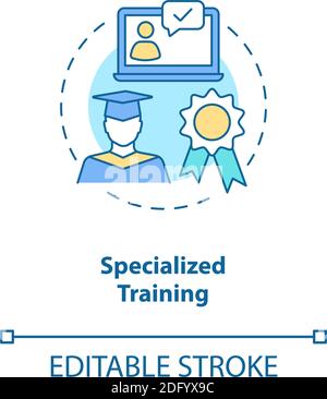 Specialized training concept icon Stock Vector