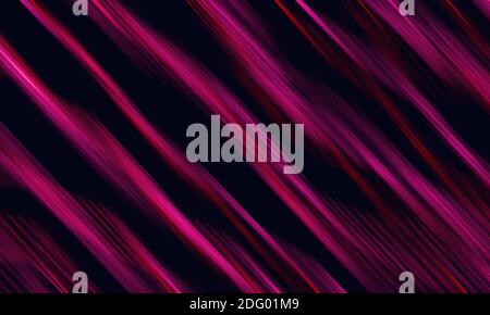 Pink abstract background with bright lines blurred in motion. Black background Stock Photo