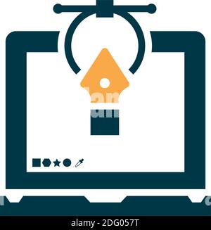 Graphic Design Vector Icon, Web design Icon in trendy flat style, for your web site design, app, logo, UI. Vector illustration. Stock Vector