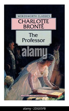 Book cover 'The Professor'  by Charlotte Bronte. Stock Photo