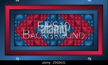 EPS10 vector background. Exceptional background composed of a multitude of pyramids with shades and shadows. A very useful resource for any use. Stock Vector