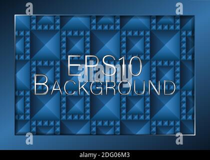 EPS10 vector background. Exceptional background composed of a multitude of pyramids with shades and shadows. A very useful resource for any use. Stock Vector