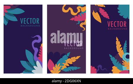 Floral cover or first page of book or magazine Stock Vector