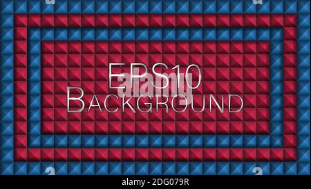 EPS10 vector background. Exceptional background composed of a multitude of pyramids with shades and shadows. A very useful resource for any use. Stock Vector