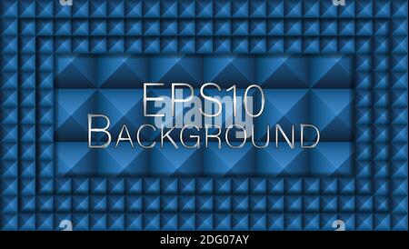 EPS10 vector background. Exceptional background composed of a multitude of pyramids with shades and shadows. A very useful resource for any use. Stock Vector