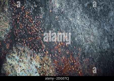 Abstract Background Texture of Grungy Rusting Metal Plate Stock Photo