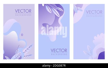 Book or magazine cover, light theme with foliage Stock Vector
