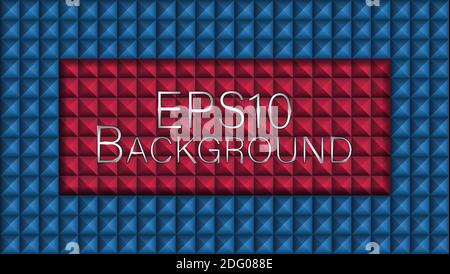 EPS10 vector background. Exceptional background composed of a multitude of pyramids with shades and shadows. A very useful resource for any use. Stock Vector
