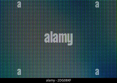 Closeup RGB led diode of LED TV and LED monitor screen display panel. Stock Photo