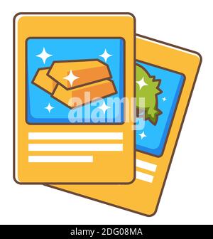 Board game playing cards with gold money vector Stock Vector