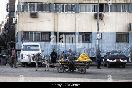 In the streets of Cairo Stock Photo