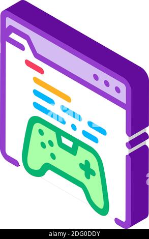 internet game isometric icon vector illustration color Stock Vector