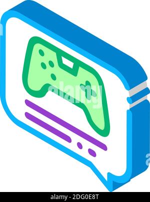 game discussing isometric icon vector illustration color Stock Vector