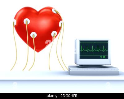 Heart cardiogram Stock Photo