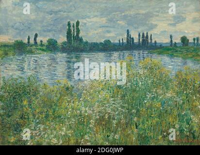 Title: Banks of the Seine, Vétheuil Creator: Claude Monet Date: 1880 Medium: oil on canvas Dimension: 73.4 x 100.5 cm  Location: National Gallery of Art,  Washington Stock Photo