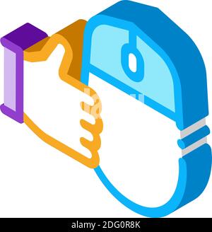 computer mouse and hand gesture good doodle icon hand drawn ...