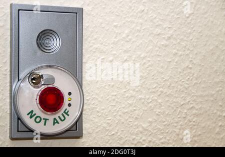 Emergency switch Stock Photo