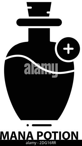 Health Magic Mana Potion, Elixir Bottle. Flat Vector Icon illustration ...
