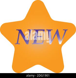 New product orange gradient star sticker vector icon. EPS 10 Stock Vector