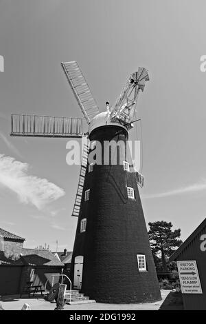 Burgh-le-Marsh Five Sailed Windmill, Lincolnshire, UK Stock Photo