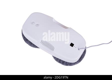 White window cleaning robot isolated on white background. Stock Photo