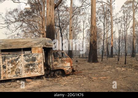 Bushfire damage in East Gippsland, Victoria, Australia Stock Photo