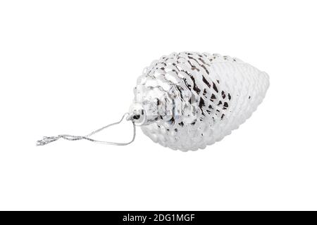 Christmas tree decoration pine cone isolated on white background Stock Photo