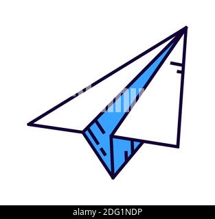 Paper plane isometric icon, sending message concept Stock Vector