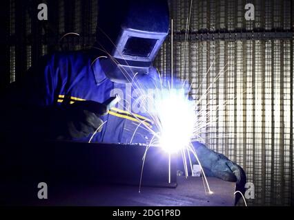 Fine image of welder of work 01 Stock Photo