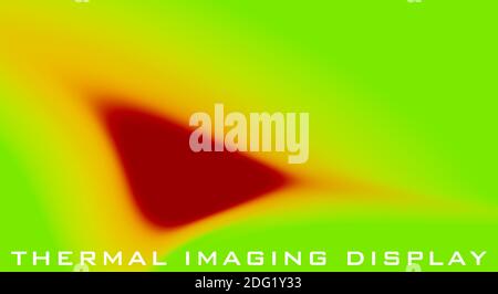 Abstract color spot on display of thermal imager camera. Vector graphics Stock Vector