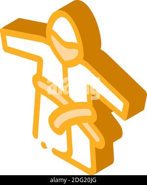 bathrobe clothes isometric icon vector illustration color Stock Vector