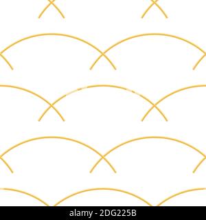 Boiled Floury Product Spaghetti Seamless Pattern Isolated on White Background Stock Vector