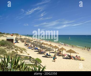 Portugal the Algarve, the Praia do Garrao beach or Praia do Ancao ...