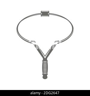 Slingshot Weapon Icon Isolated on White Background Stock Vector