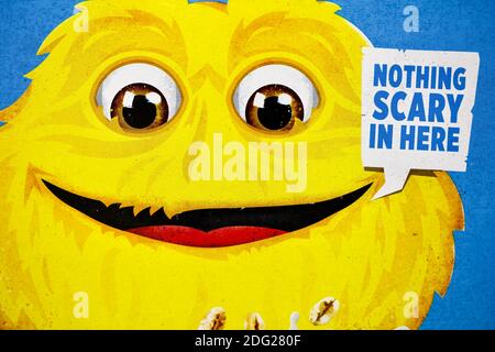 Honey Monster Wheat Puffs Cereal Stock Photo