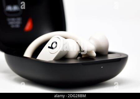 Powerbeats Pro True Wireless Bluetooth In-Ear Sport Headphones Stock Photo