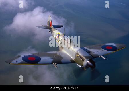 British Supermarine Spitfire WWII Fighter airplane Stock Photo